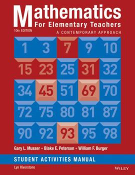 Paperback Mathematics for Elementary Teachers: A Contemporary Approach 10e Student Activity Manual Book