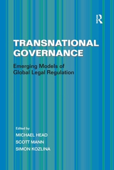 Paperback Transnational Governance: Emerging Models of Global Legal Regulation Book