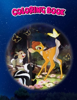 Paperback Coloring Book: Bambi Circle, Children Coloring Book, 100 Pages to Color Book
