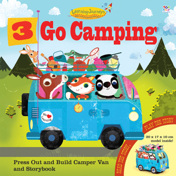 Hardcover 3 Go Camping: Press Out and Build Camper Van and Storybook Book