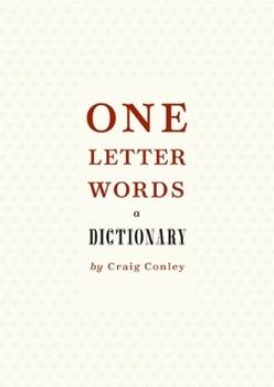 Hardcover One-Letter Words, a Dictionary Book