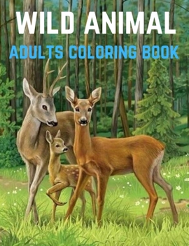 Paperback wild animal adults coloring book