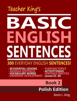 Paperback Teacher King's Basic English Sentences Book 2 - Polish Edition Book