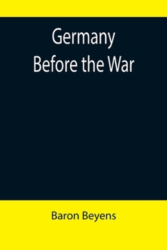 Paperback Germany before the war Book