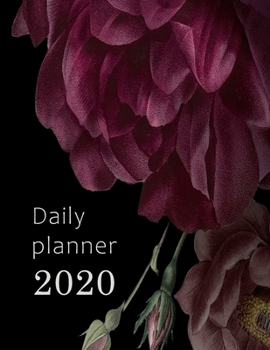 Daily Planner 2020: Large, 1 day per page. Daily Schedule, Goals, To-Dos, Assignments and Tasks. Includes Gratitude section, Meal planner, Mood and ... (Purple flower, large. Soft matte cover).