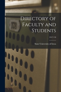 Paperback Directory of Faculty and Students; 1917/18 Book