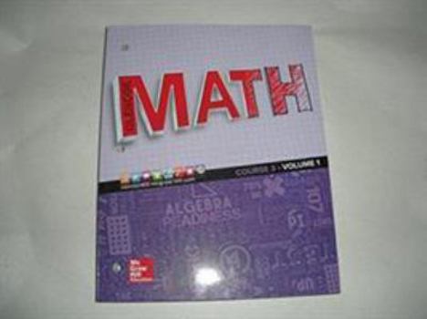 Paperback Glencoe Math 2016, Course 3 Student Edition, Volume 1 Book