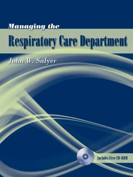 Paperback Managing the Respiratory Care Department Book