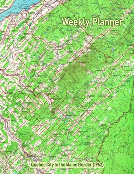 Weekly Planner: Quebec City to the Maine Border (1962): Vintage Topo Map Cover