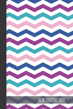 Paperback purple christmas notes: small lined Christmas Pattern Notebook / Travel Journal to write in (6'' x 9'') 120 pages Book