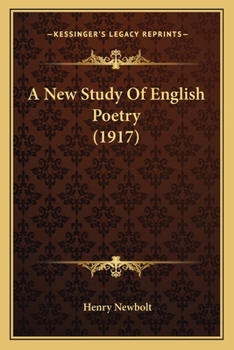 Paperback A New Study Of English Poetry (1917) Book