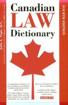 Paperback Canadian Law Dictionary Book