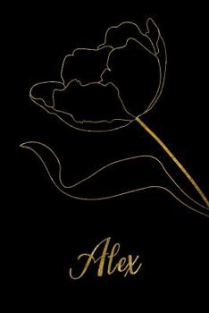 Alex: Personalized Writing Journal for Women - Elegant Black and Gold