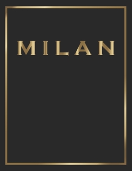 Paperback Milan: Gold and Black Decorative Book - Perfect for Coffee Tables, End Tables, Bookshelves, Interior Design & Home Staging Ad Book