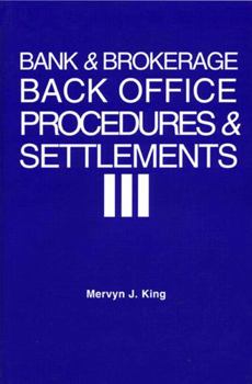 Hardcover Bank and Brokerage Office Procedures and Settlements Book