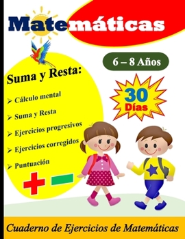 Paperback Suma y Resta para niños de 6 a 8 años [Spanish] Book