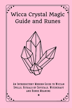 Paperback Wicca Crystal Magic Guide and Runes Book