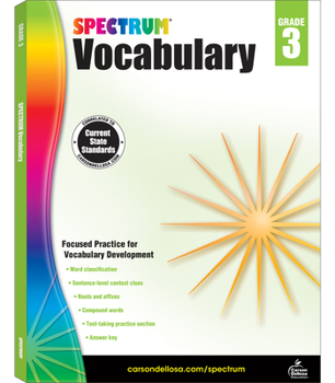 Paperback Spectrum Vocabulary, Grade 3 Book