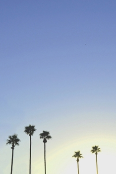 Journal: 150 Dot Grid Sheets, 6x9 Inches, Tropical Palm Trees, Plan Your Day and Organize Your Life, Tracker, Productivity Diary, Notebook (DARK BLUE)