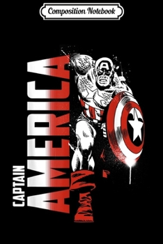 Composition Notebook: Marvel Captain America Avengers Paint Splat Graphic  Journal/Notebook Blank Lined Ruled 6x9 100 Pages