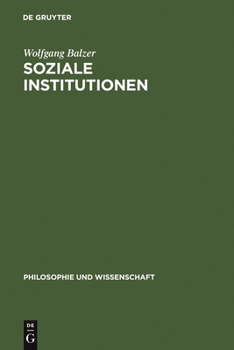 Hardcover Soziale Institutionen [German] Book