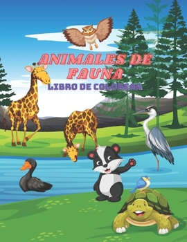 Paperback Animales de Fauna - Libro de Colorear [Spanish] Book