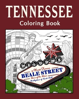 Paperback (Edit -Invite only) - Tennessee Coloring Book: Adult Painting on USA States Landmarks and Iconic Book