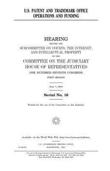 U.S. Patent and Trademark Office operations and funding