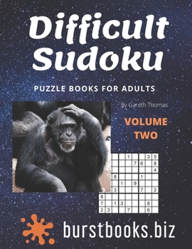 Paperback Difficult Sudoku Puzzle Books for Adults: Volume 2 Book