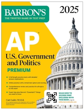 Paperback AP U.S. Government and Politics Premium, 2025: 6 Practice Tests + Comprehensive Review + Online Practice Book