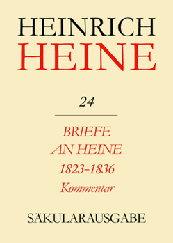 Hardcover Briefe an Heine 1823-1836. Kommentar [German] Book