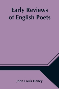 Paperback Early Reviews of English Poets Book