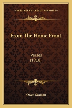 Paperback From The Home Front: Verses (1918) Book