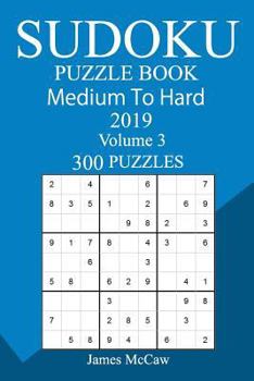 Paperback 300 Medium to Hard Sudoku Puzzle Book 2019 Book