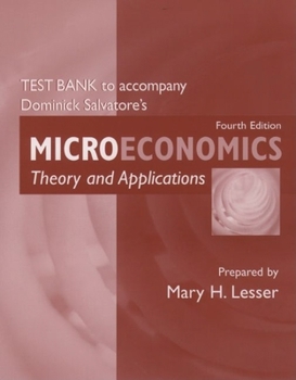 Paperback Test Bank to Accompany Microeconomics: Theory and Applications Book