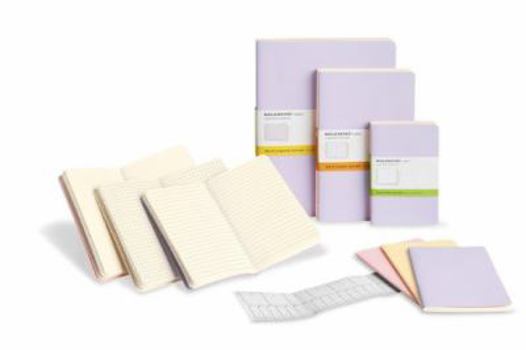 Diary Moleskine Cahier Journal (Set of 3), Extra Large, Ruled, Persian Lilac, Frangipane Yellow, Peach Blossom Pink, Soft Cover (7.5 X 10) Book