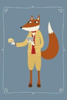 Paperback Notes: A Blank Dot Grid Notebook with Fox Having Afternoon Tea Cover Art Book