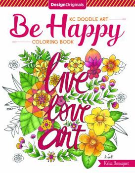 Paperback Kc Doodle Art Be Happy Coloring Book