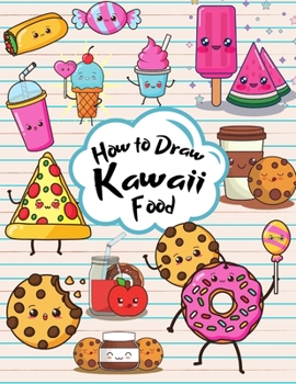 Paperback How to Draw Kawaii Food: Connect the Dots - Learning to Draw Cute Stuff Dot to Dot Book for Kids Book