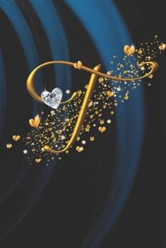 T: Cute Golden Initial Monogram Letter, Pretty Blank Lined Notebook, Writing Pad, Journal or Diary, A Composition Notebook Gift for Kids, Girls & ... - Size 6x9 inches - Soft Cover (Glossy)Pages