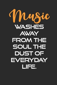 Music Washes Away: Manuscript paper for musicians, songwriters, composers, write down notes for beginner professional (With Music Quotes)