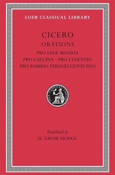 Hardcover Pro Lege Manilia. Pro Caecina. Pro Cluentio. Pro Rabirio Perduellionis Reo [Latin] Book