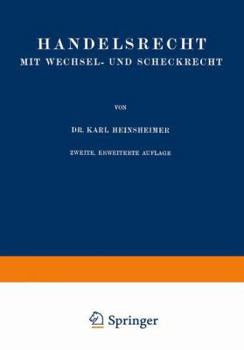Paperback Handelsrecht Mit Wechsel- Und Scheckrecht [German] Book