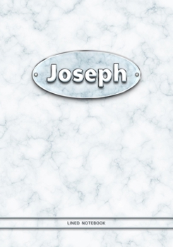 Paperback Joseph - Lined Notebook: College Ruled Blank Pages Plus Extra Date Neutral Calendar (12 Months) and Notepad Sketch Designs. Cover Print White M Book