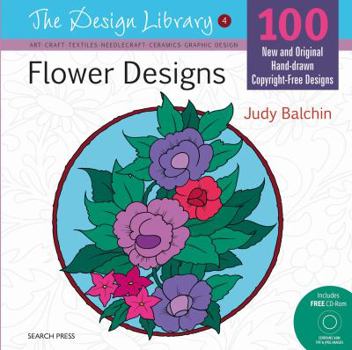 Paperback Flower Designs [With CDROM] Book