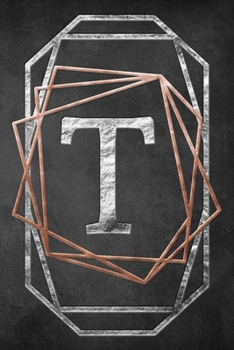 Chalkboard Foiling Minimalist Letter Notebook - T: A personalized monogram notebook just for you!