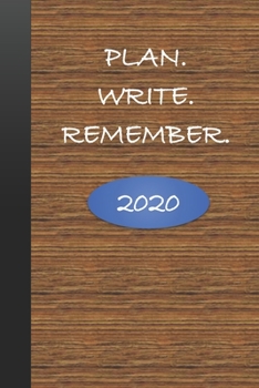 Paperback Plan, write, remember 2020: Journal Paper for Writing Book