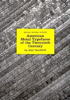 Hardcover American Metal Typefaces of the Twentieth Century Book