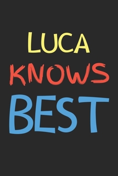 Luca Knows Best: Lined Journal, 120 Pages, 6 x 9, Luca Personalized Name Notebook Gift Idea, Black Matte Finish (Luca Knows Best Journal)