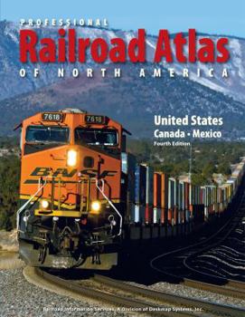 Paperback Professional Railroad Atlas of North America Book